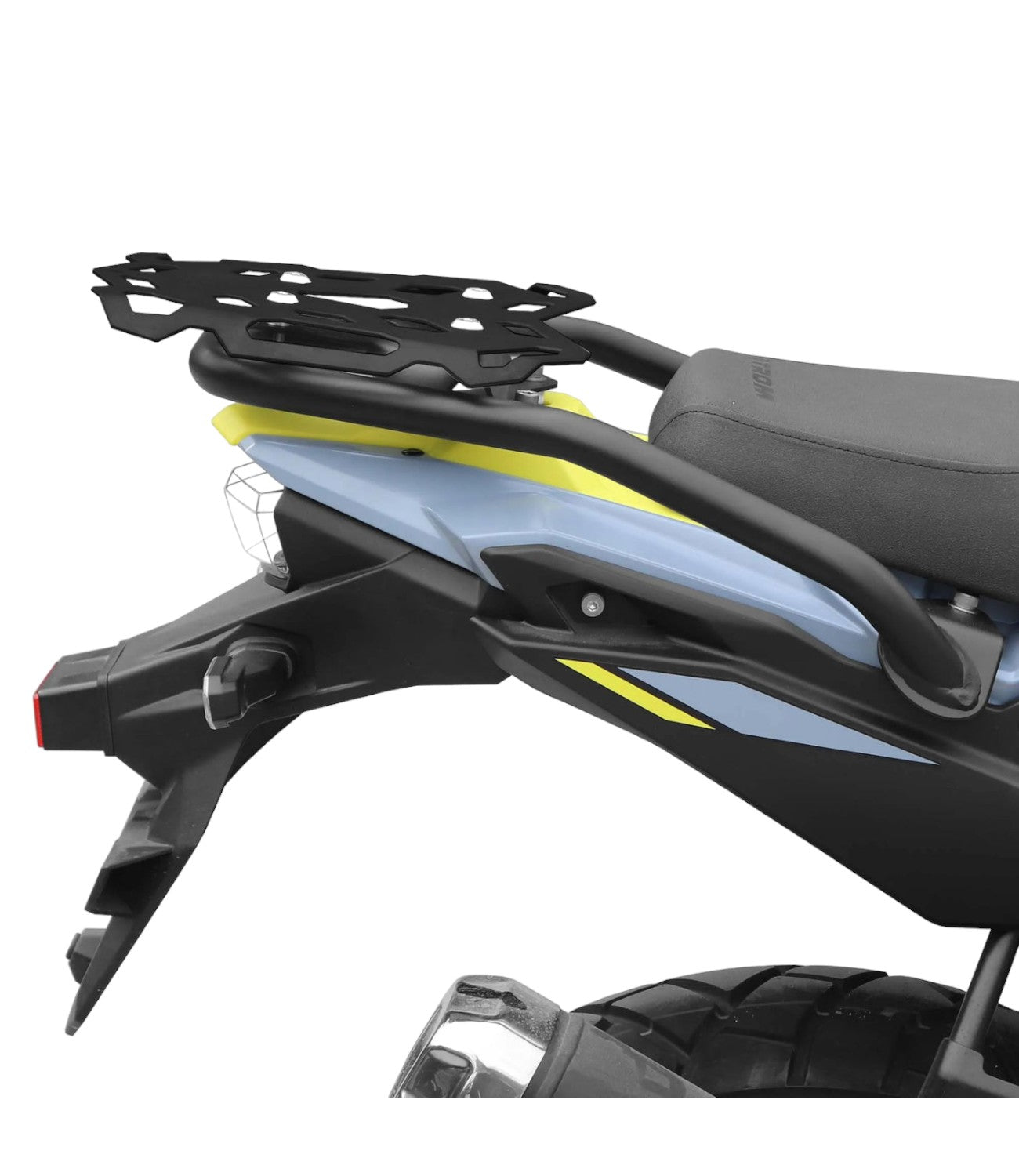 SRC Protective Aluminum Cargo Tail Rack (V1) For Suzuki V-Strom 800DE - Black - Motodrift