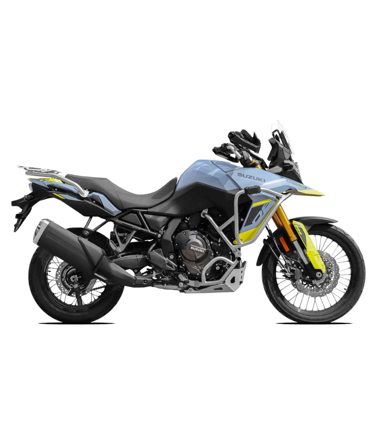 SRC Crash Bar Set for Suzuki V Strom 800DE - Silver (SS) - Motodrift