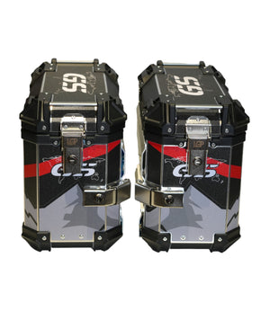 LGP Premium Aluminium GS Graphics 38 Litre Panniers - Motodrift