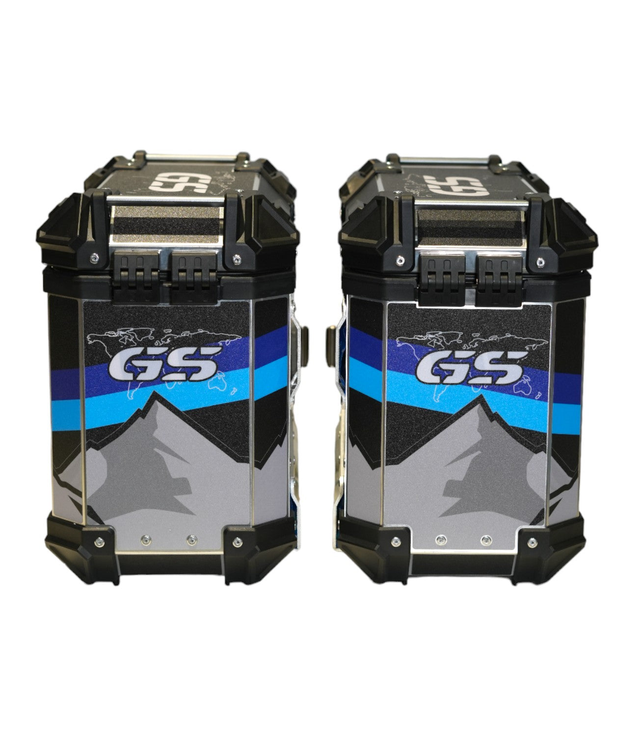LGP Premium Aluminium GS Graphics 38 Litre Panniers - Motodrift