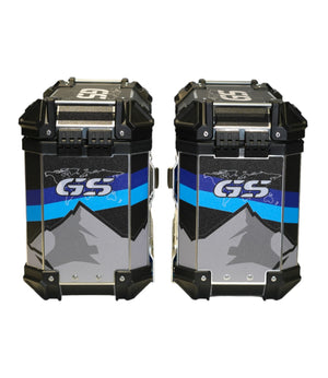 LGP Premium Aluminium GS Graphics 38 Litre Panniers - Motodrift