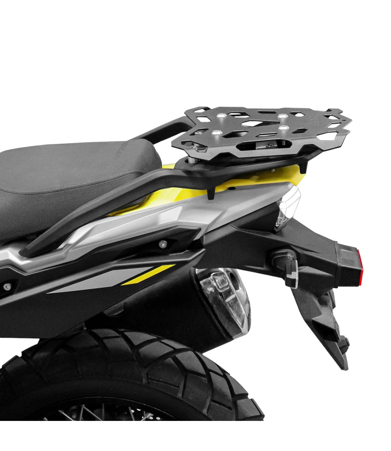 SRC Protective Aluminum Cargo Tail Rack (V2) For Suzuki V-Strom 800DE - Black - Motodrift