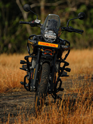 LCB Bazooka Crash Guard With Slider For Royal Enfield Himalayan 450 (Black) - Motodrift