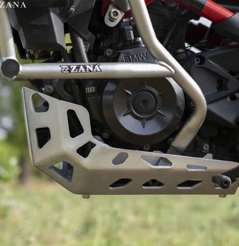 Zana BMW G310 GS Aluminum Sump Guard - Silver - Motodrift