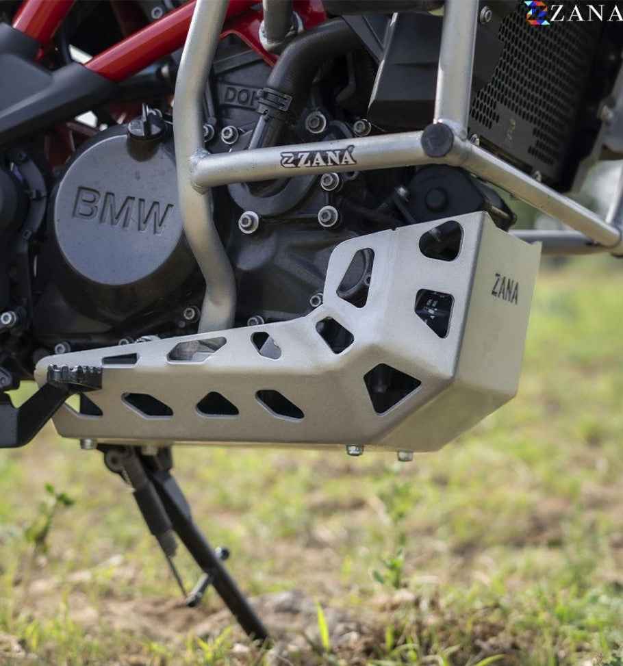 Zana BMW G310 GS Aluminum Sump Guard - Silver - Motodrift