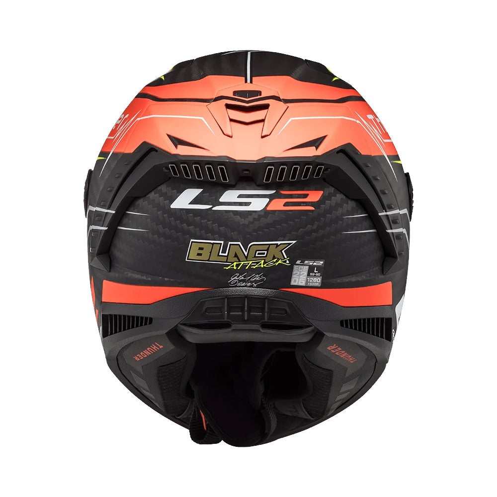 LS2 FF805 Thunder Attack Matt Red H-V Yellow-06 - Motodrift