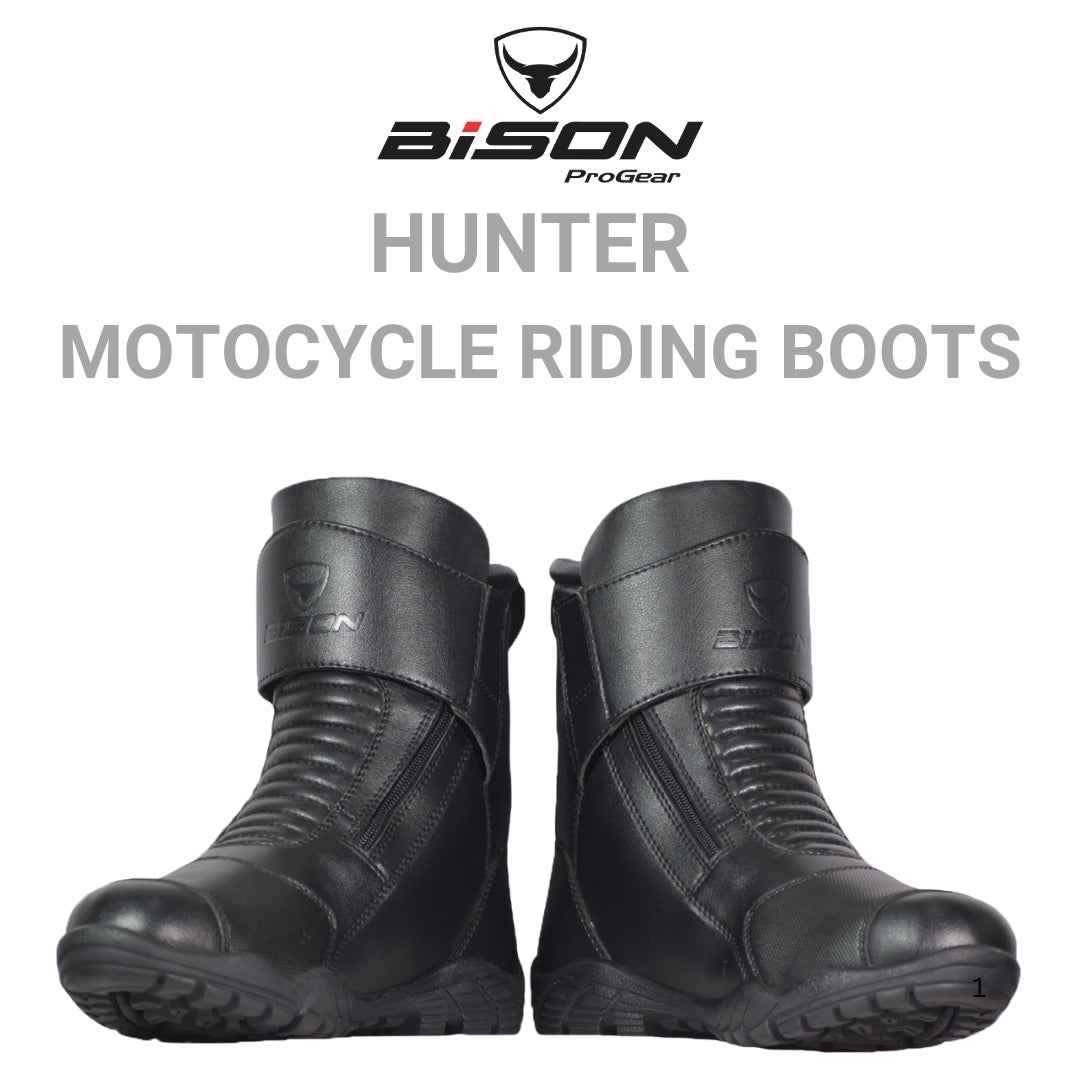 Bison Hunter Riding Boots Black