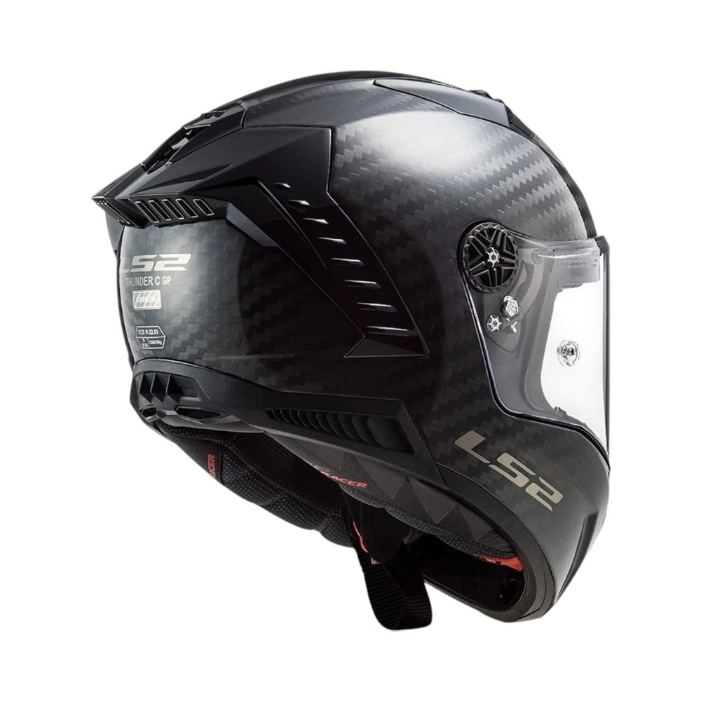 LS2 FF805 Thunder Carbon GP Racing Solid Gloss Helmet (FIM Certified) - Motodrift