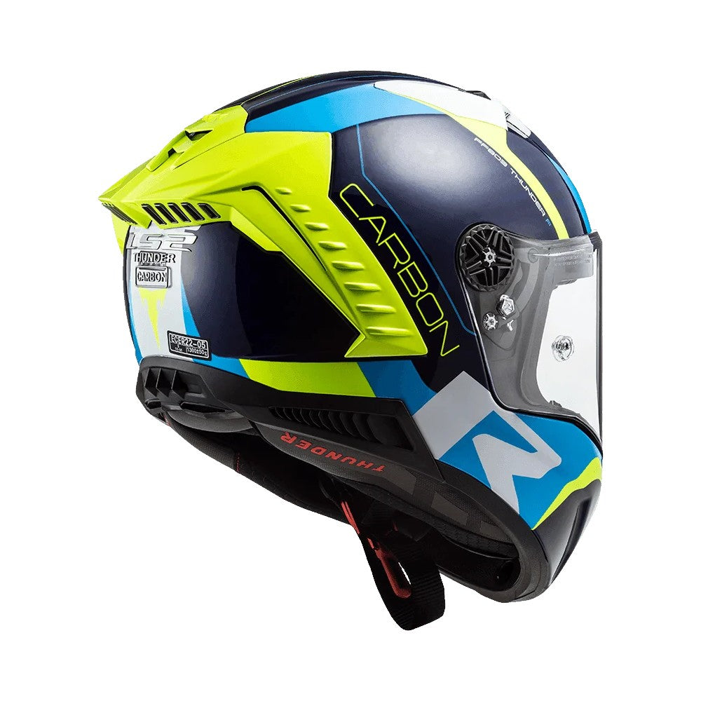 LS2 FF805 Thunder C Racing1 GL.Blue H-V Yellow-06 - Motodrift