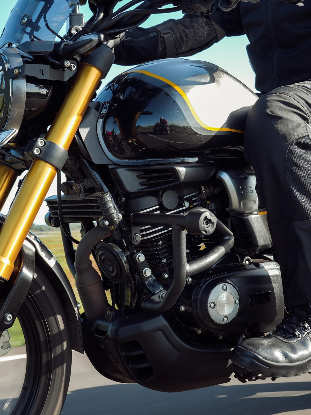 Jb Tvs Ronin Crashguard With Mat Slider - Motodrift