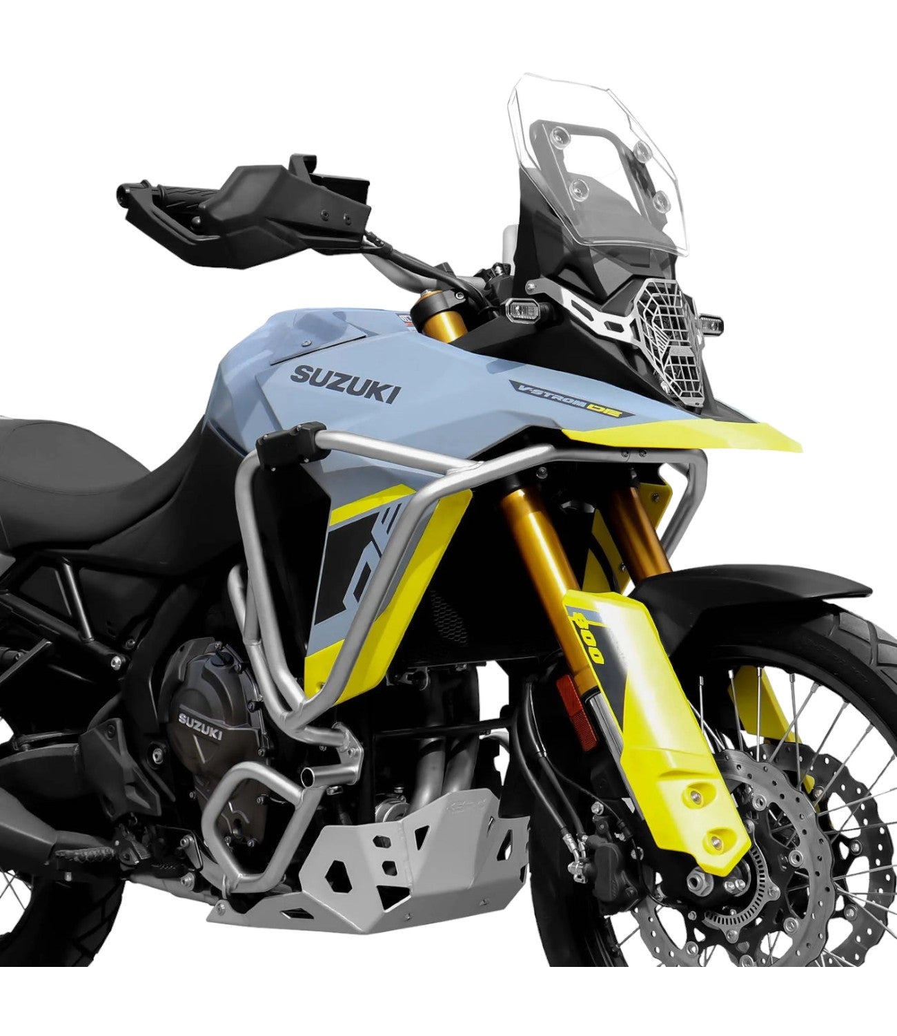 SRC Crash Bar Set for Suzuki V Strom 800DE - Silver (SS) - Motodrift