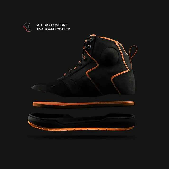 Clan Shoes SNKR | Stealth Edition Black/Orange - Motodrift