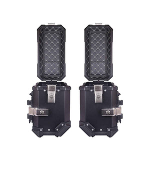 SET Of 3 Combo Of JB Premium Black Top Box + JB Premium Black Panniers - Motodrift