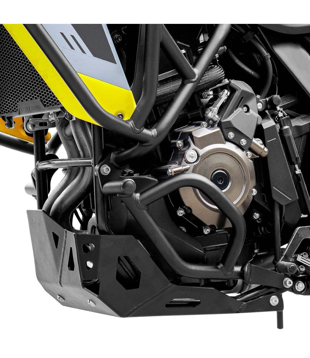 SRC Protective Aluminum Skid Plate For Suzuki V-Strom 800DE - Black - Motodrift