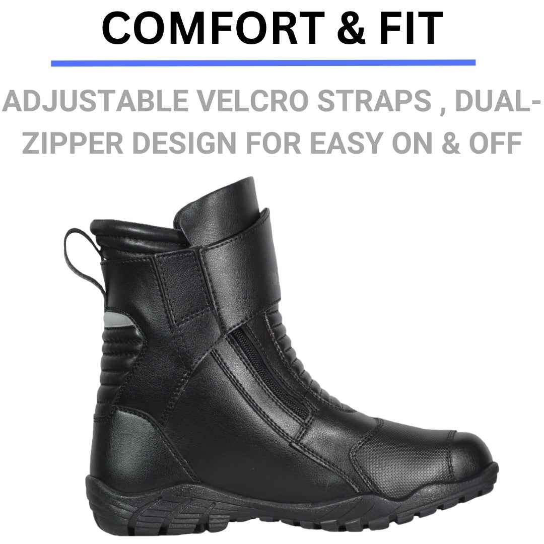 Bison Hunter Riding Boots Black