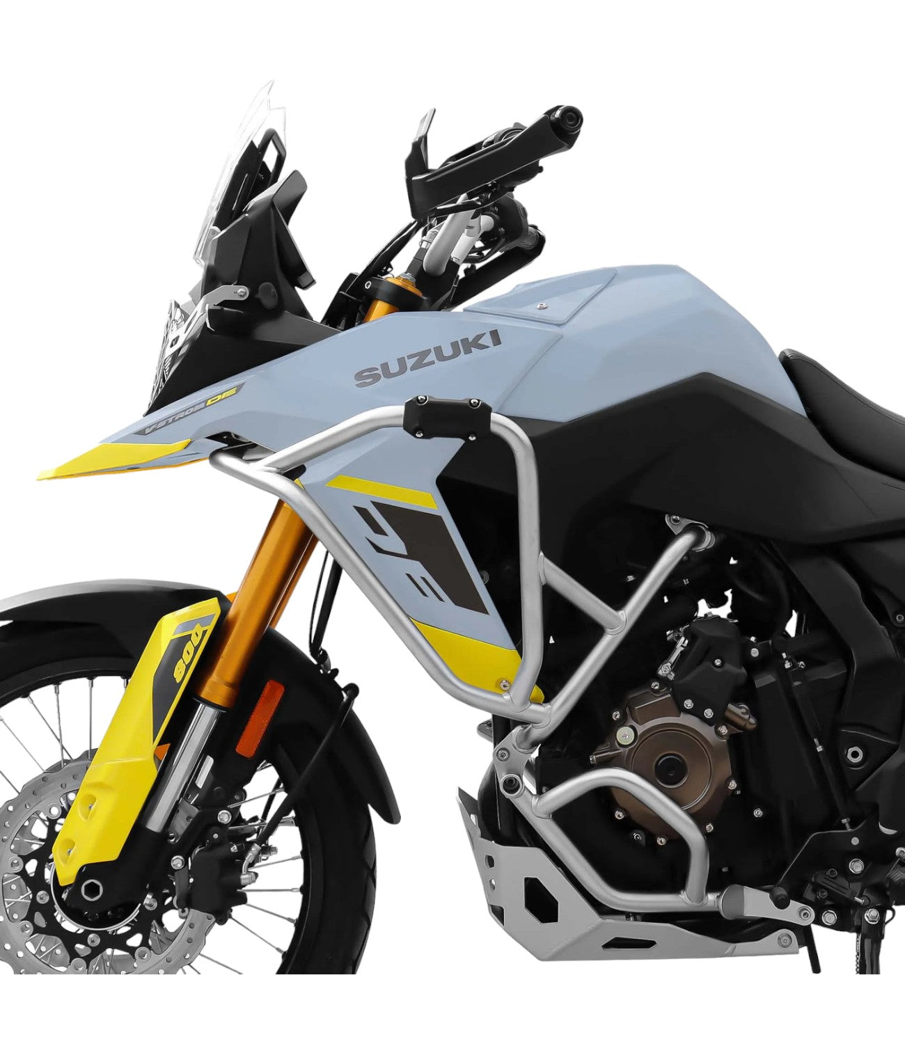 SRC Crash Bar Set for Suzuki V Strom 800DE - Silver (SS) - Motodrift