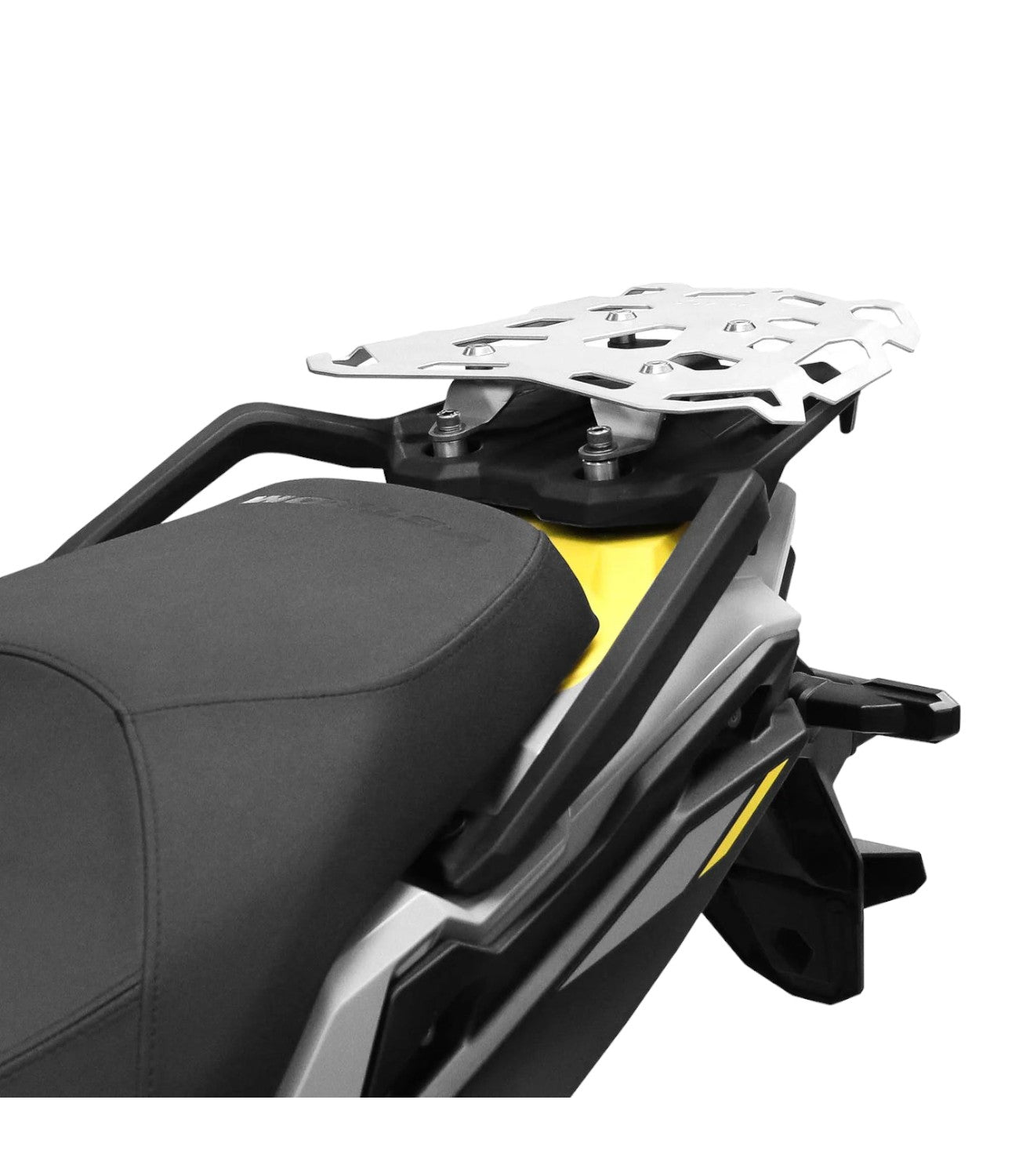 SRC Protective Aluminum Cargo Tail Rack (V2) For Suzuki V-Strom 800DE - Silver - Motodrift