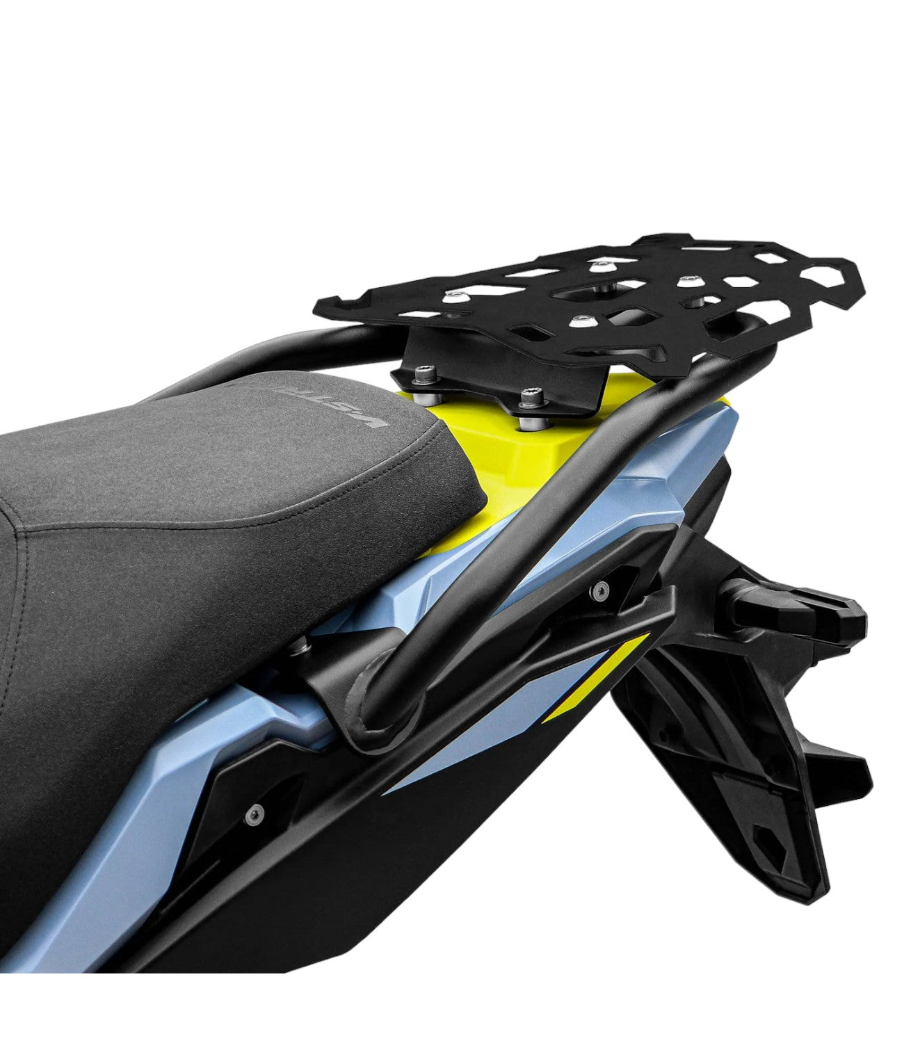 SRC Protective Aluminum Cargo Tail Rack (V1) For Suzuki V-Strom 800DE - Black - Motodrift