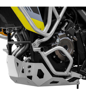 SRC Protective Aluminum Skid Plate For Suzuki V-Strom 800DE - Silver - Motodrift