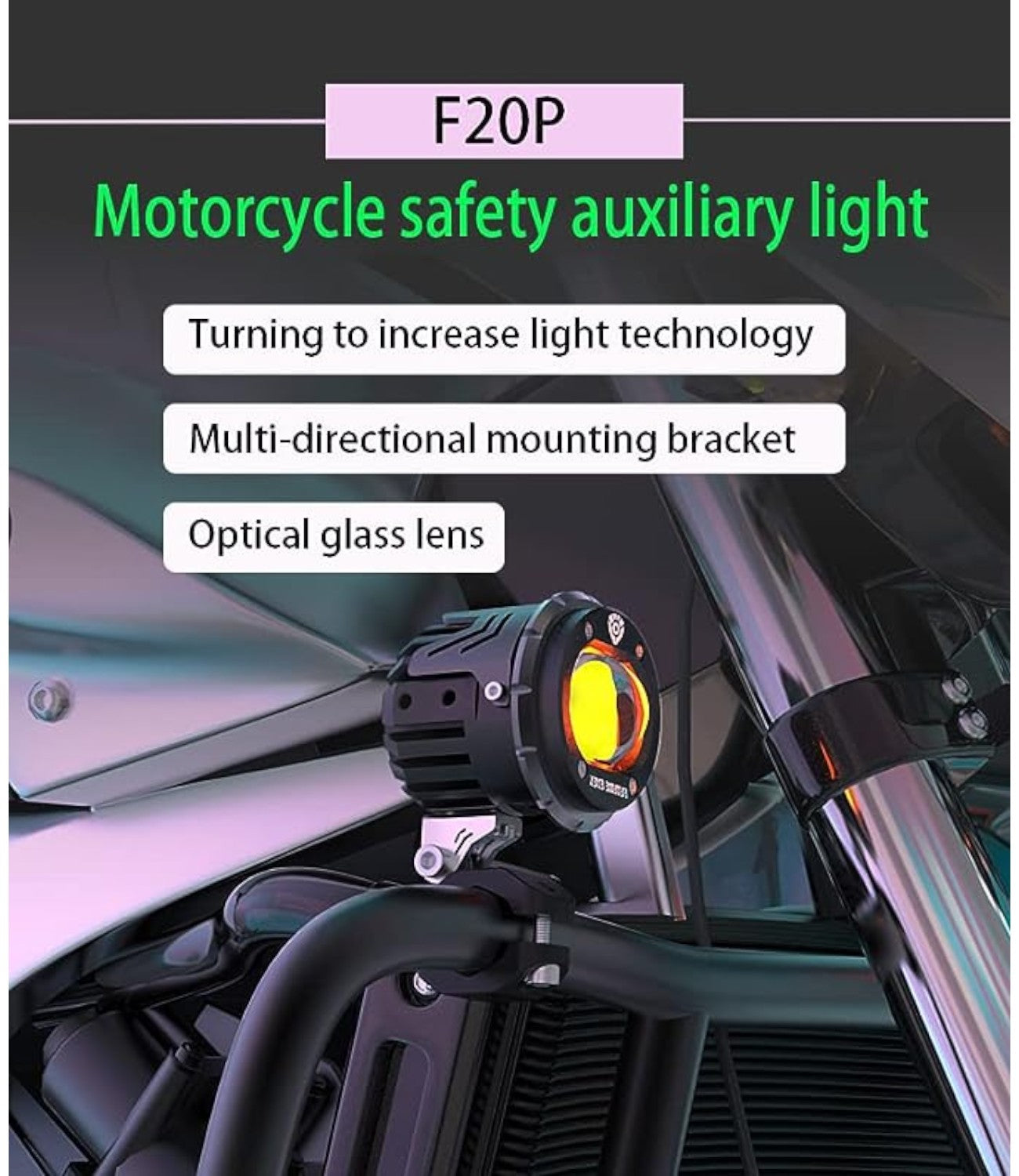 Future Eyes F 20-P Dual Colour Auxillary Lights - Motodrift