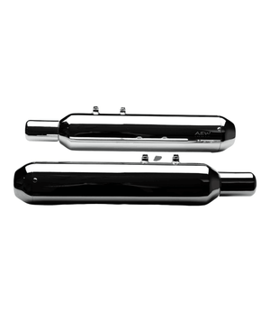 AEW TE 202 Exhaust For Royal Enfield Super Meteor 650 Mild Steel Chrome - Motodrift