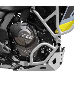 SRC Protective Aluminum Skid Plate For Suzuki V-Strom 800DE - Silver - Motodrift