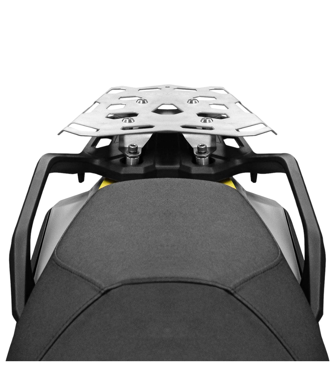 SRC Protective Aluminum Cargo Tail Rack (V2) For Suzuki V-Strom 800DE - Silver - Motodrift