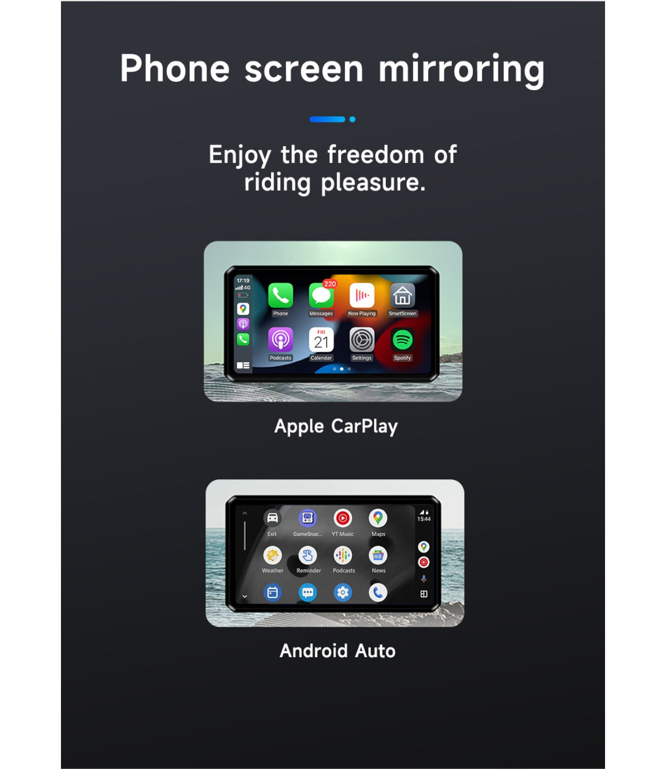 Alien Rider M2 Pro 200 Motorcycle Dual Recording Bike Navigation System With Touchscreen, GPS & TPMS (Without RADAR) - Motodrift