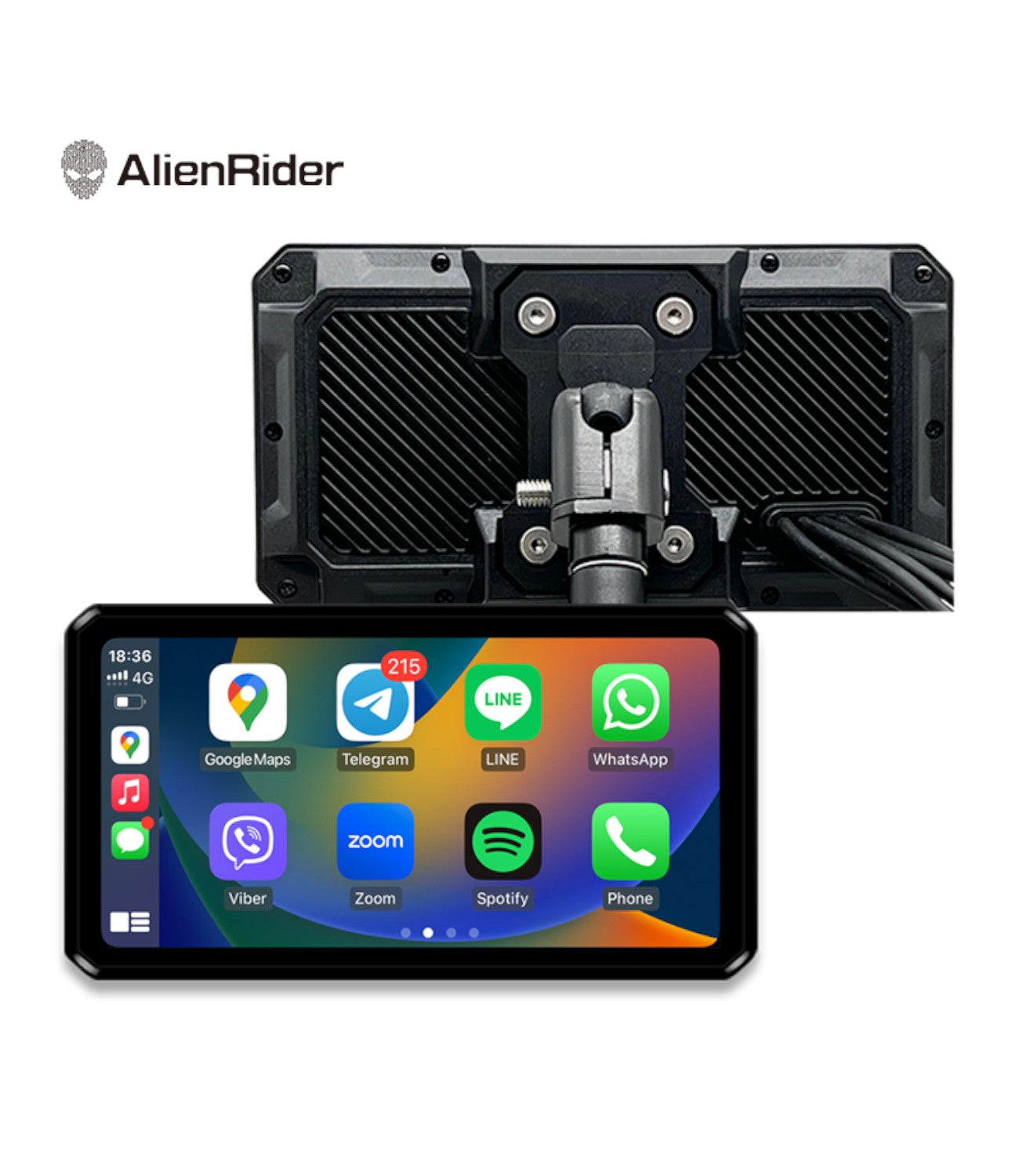 Alien Rider M2 Pro 200 Motorcycle Dual Recording Bike Navigation System With Touchscreen, GPS & TPMS (Without RADAR) - Motodrift