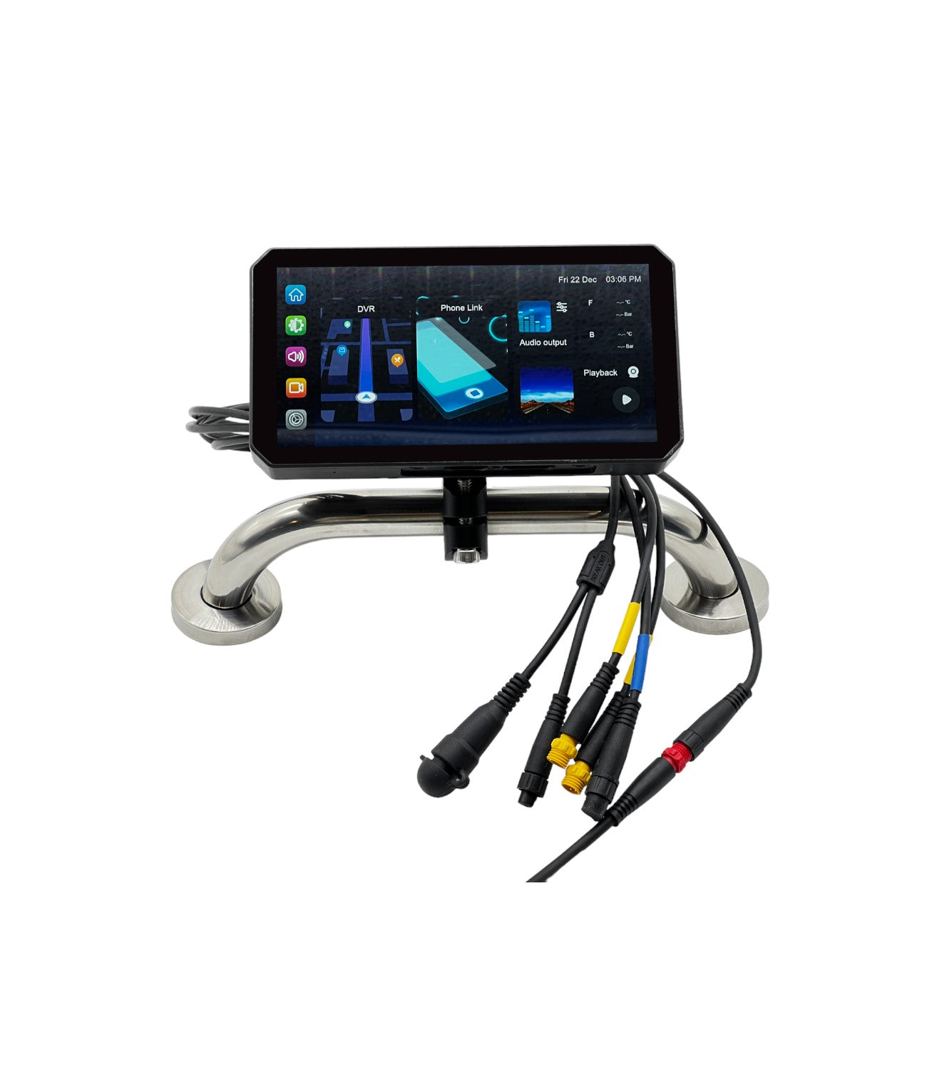 Alien Rider M2 Pro Motorcycle Dual Recording Bike Navigation System With Touchscreen, GPS & TPMS (With RADAR) - Motodrift