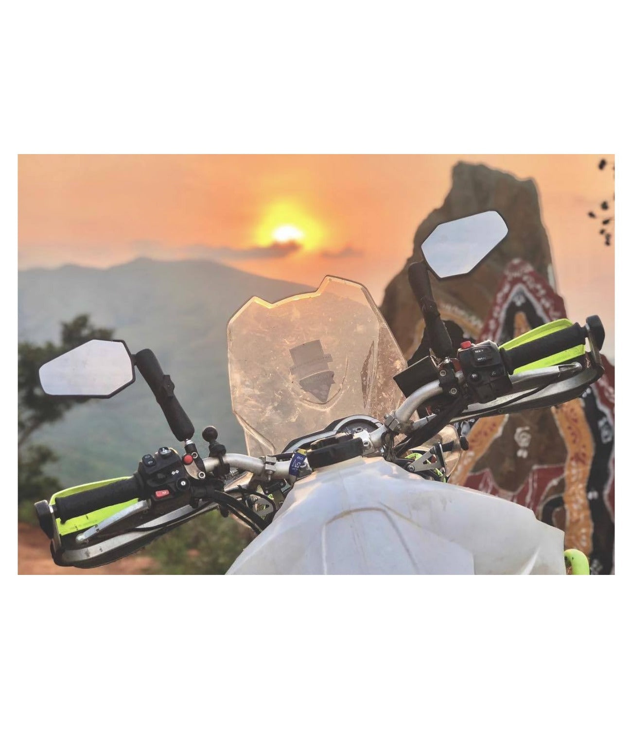 Double Take Adventure Mirror (M10 1.25) Full Set Without Lock - Motodrift