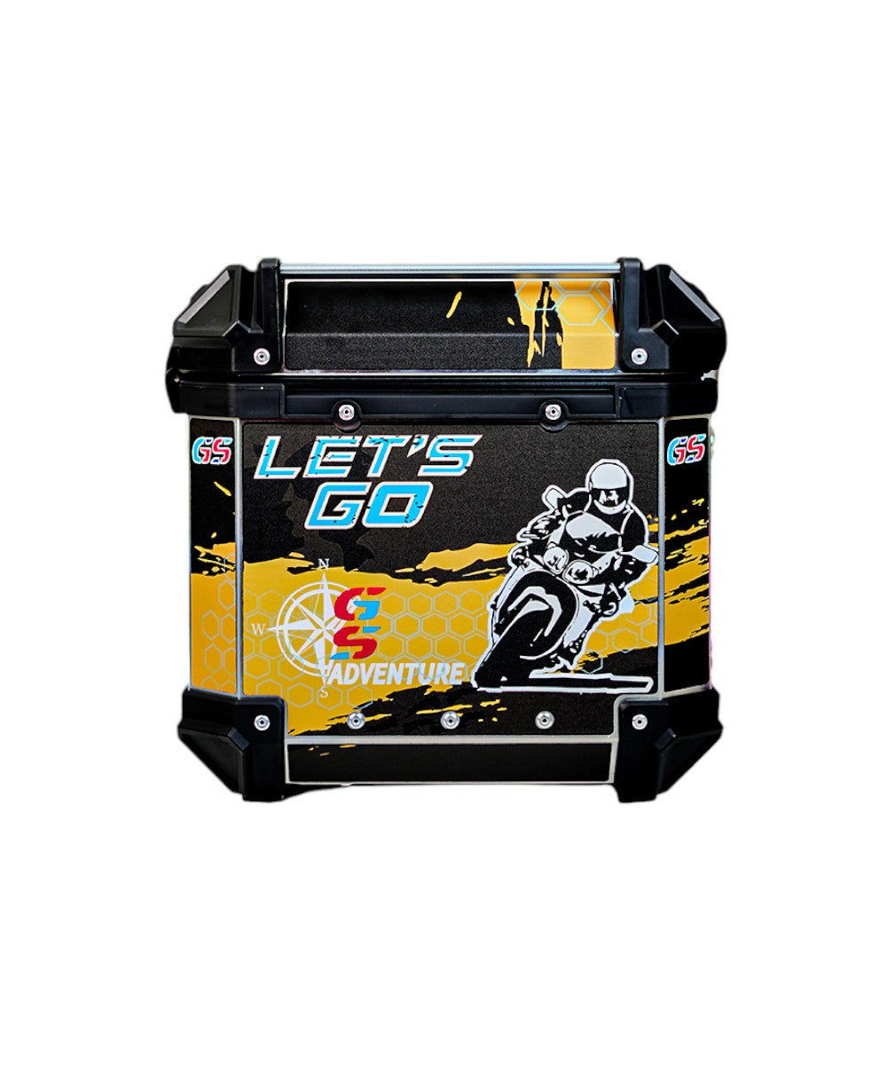 LGP Premium Aluminium GS Graphics 45 Litres Top Box - Motodrift