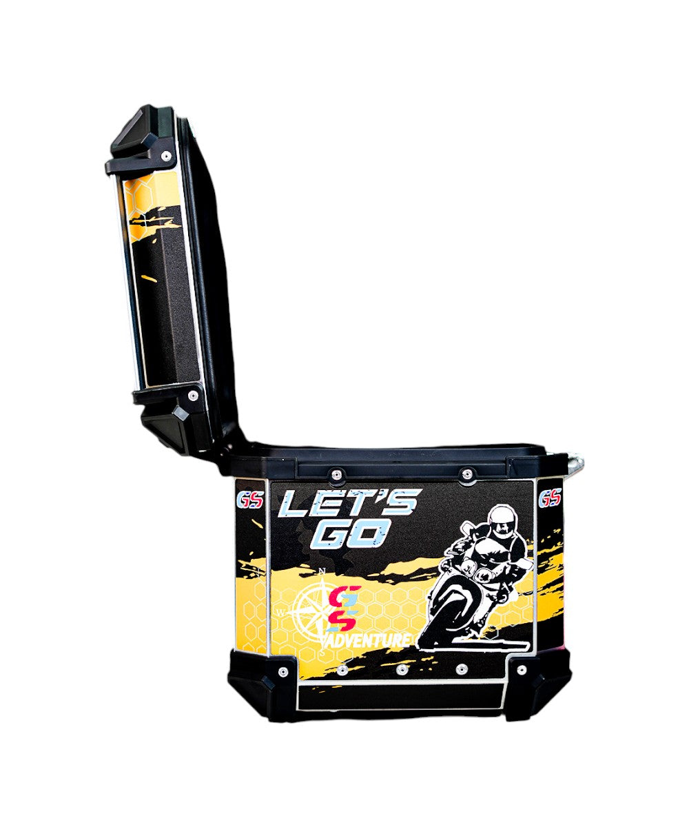 LGP Premium Aluminium GS Graphics 45 Litres Top Box - Motodrift