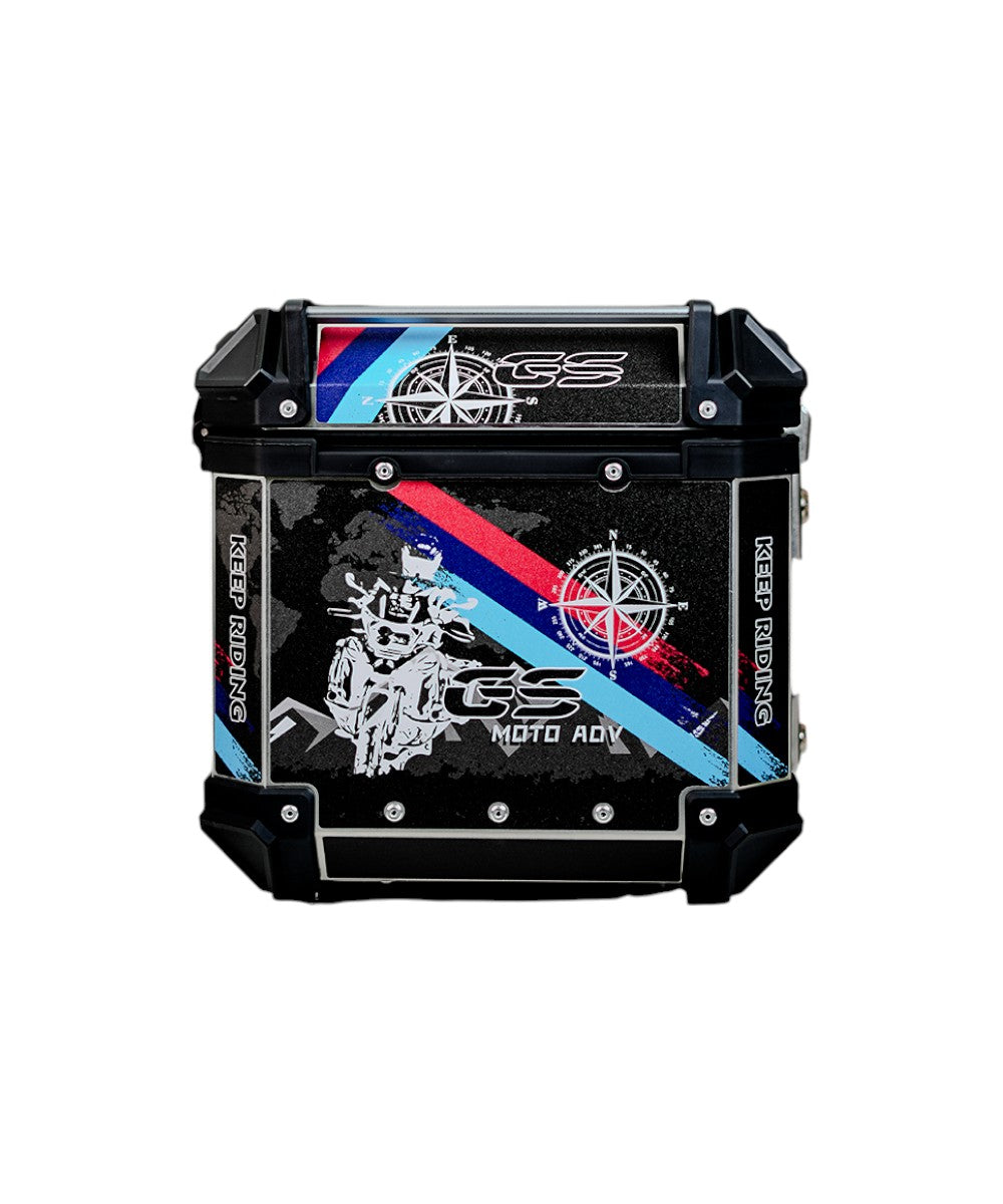 LGP Premium Aluminium Graphics 45 Litres Top Box - Motodrift