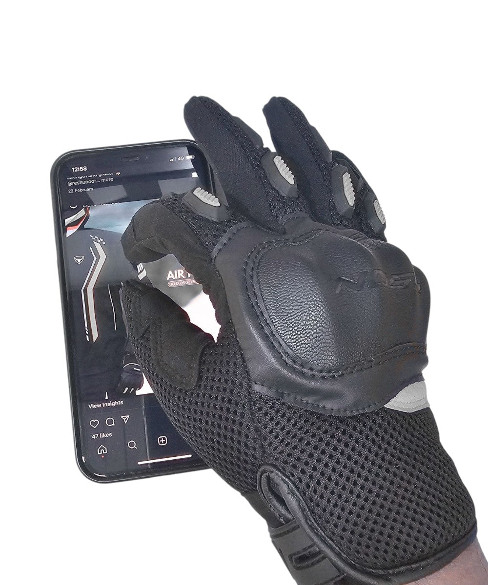 Bison Acer Riding Gloves - Black - Motodrift