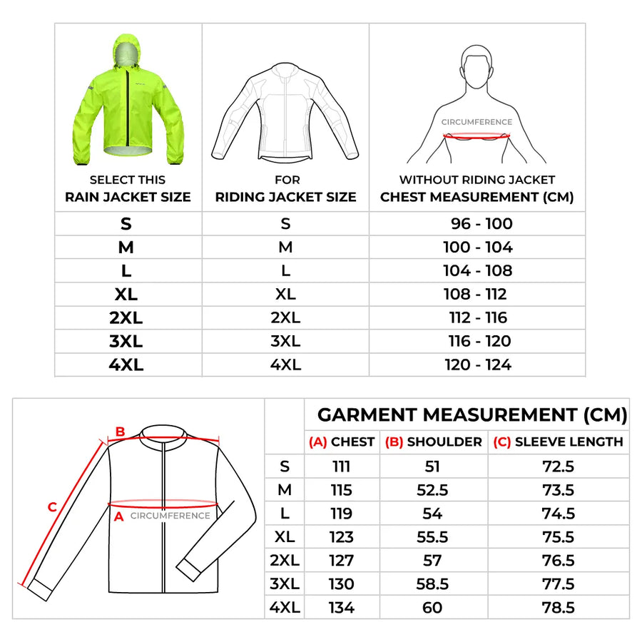 VIATERRA B100 Motorcycle Rain Jacket - Motodrift