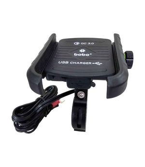 BOBO BM1 Motorcycle Phone Holder (with fast USB 3.0 charger) - Motodrift