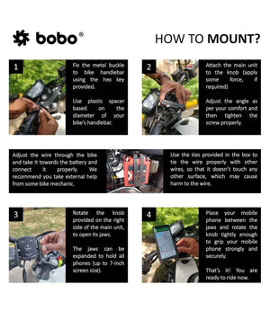 BOBO BM1 Pro Motorcycle Phone Holder (with fast USB 3.0 charger) - Motodrift