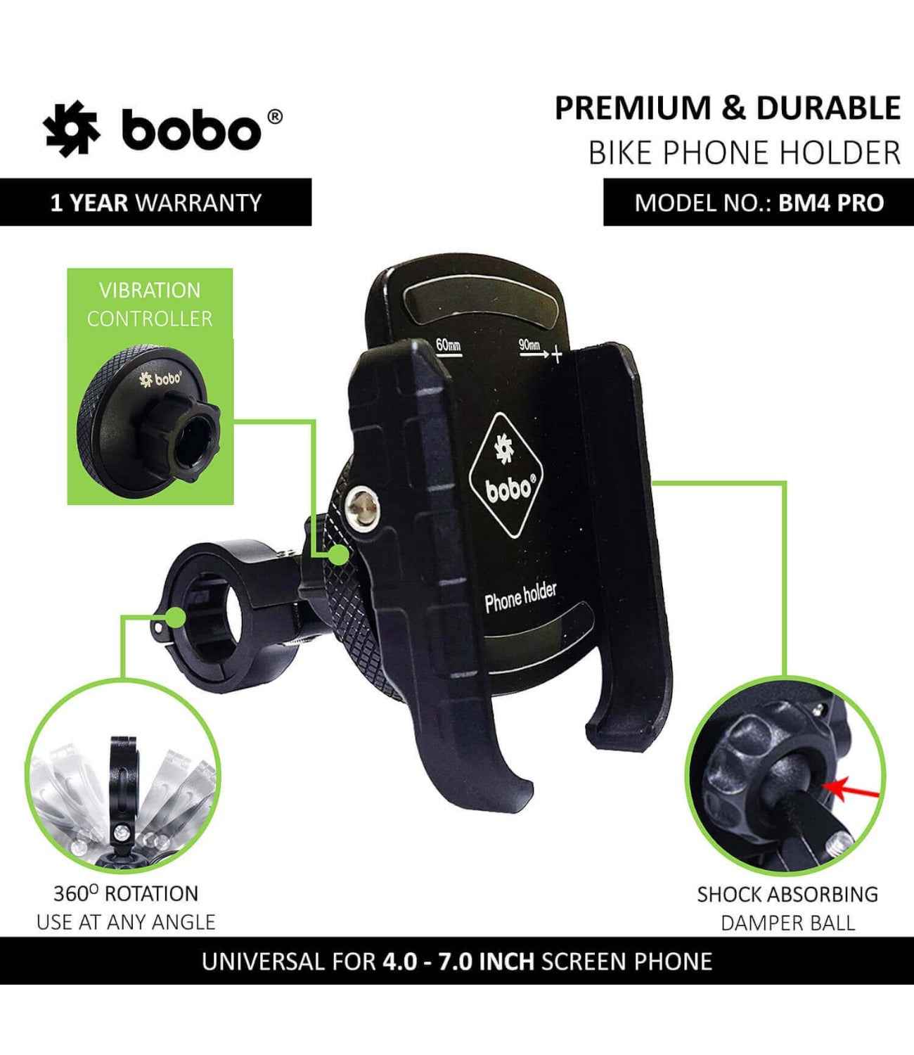 BOBO BM4 Pro Motorcycle Phone Holder - Motodrift