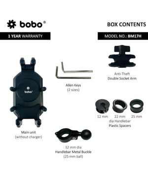 BOBO BM17 Anti-Vibration Bike / Cycle Phone Holder Motorcycle Mobile Mount - Motodrift