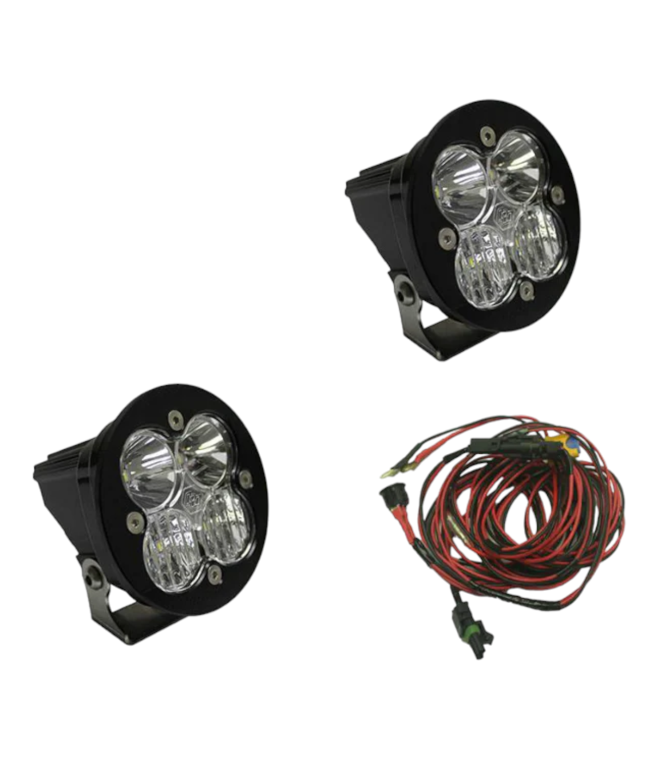 Baja Designs Squadron Racer Edition LED Auxillary Lights (Black) (Pair) - Motodrift