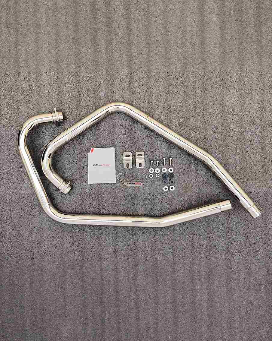 Powerage Performance Headers For Royal Enfield Continental GT / Interceptor 650 (Polish Finish) (Upto 2024) - Motodrift