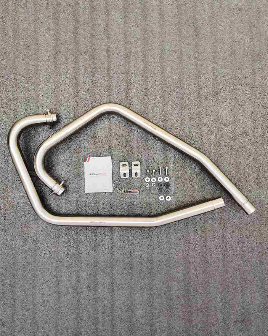 Powerage Performance Headers For Royal Enfield Continental GT / Interceptor 650 (Brushed Steel Finish) (Upto 2024) - Motodrift