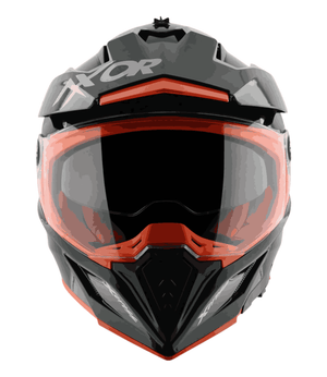 Axor XCross Dual Visor Helmet Black Orange - Motodrift