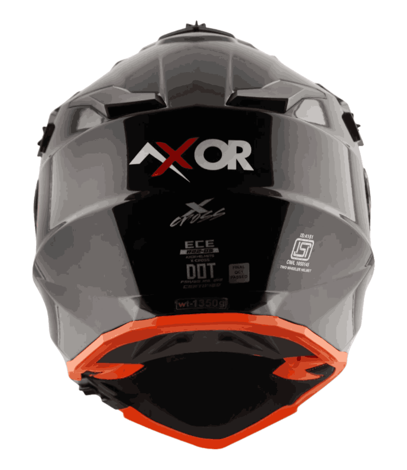 Axor X-Cross Dual Visor Helmet Black Orange - Motodrift