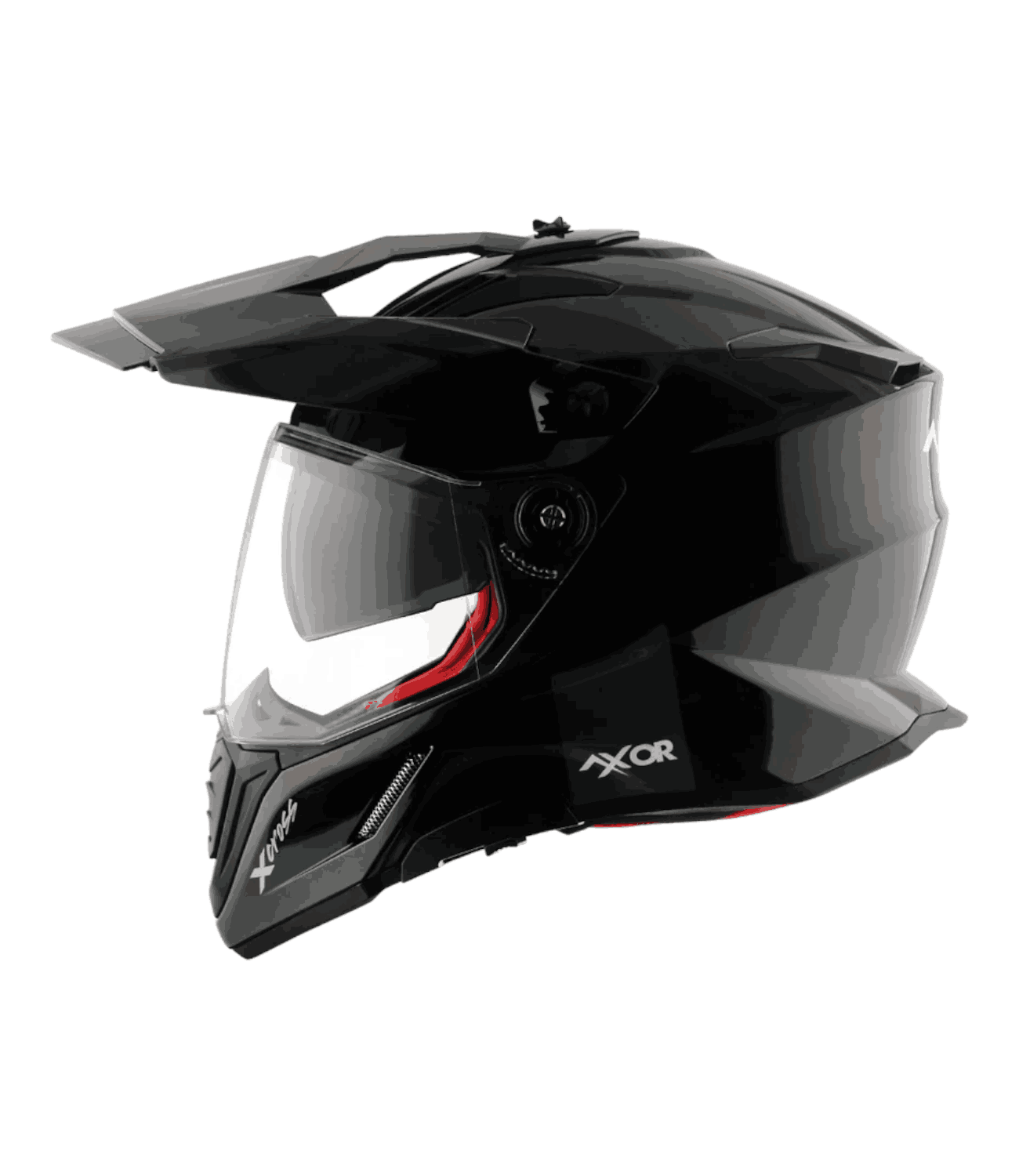Axor X-Cross Dual Visor Helmet Gloss Black - Motodrift