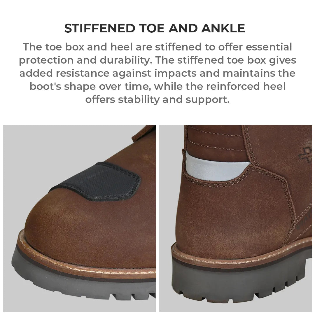 Bronson Retro Motorcycle Riding Boots For Men - Motodrift