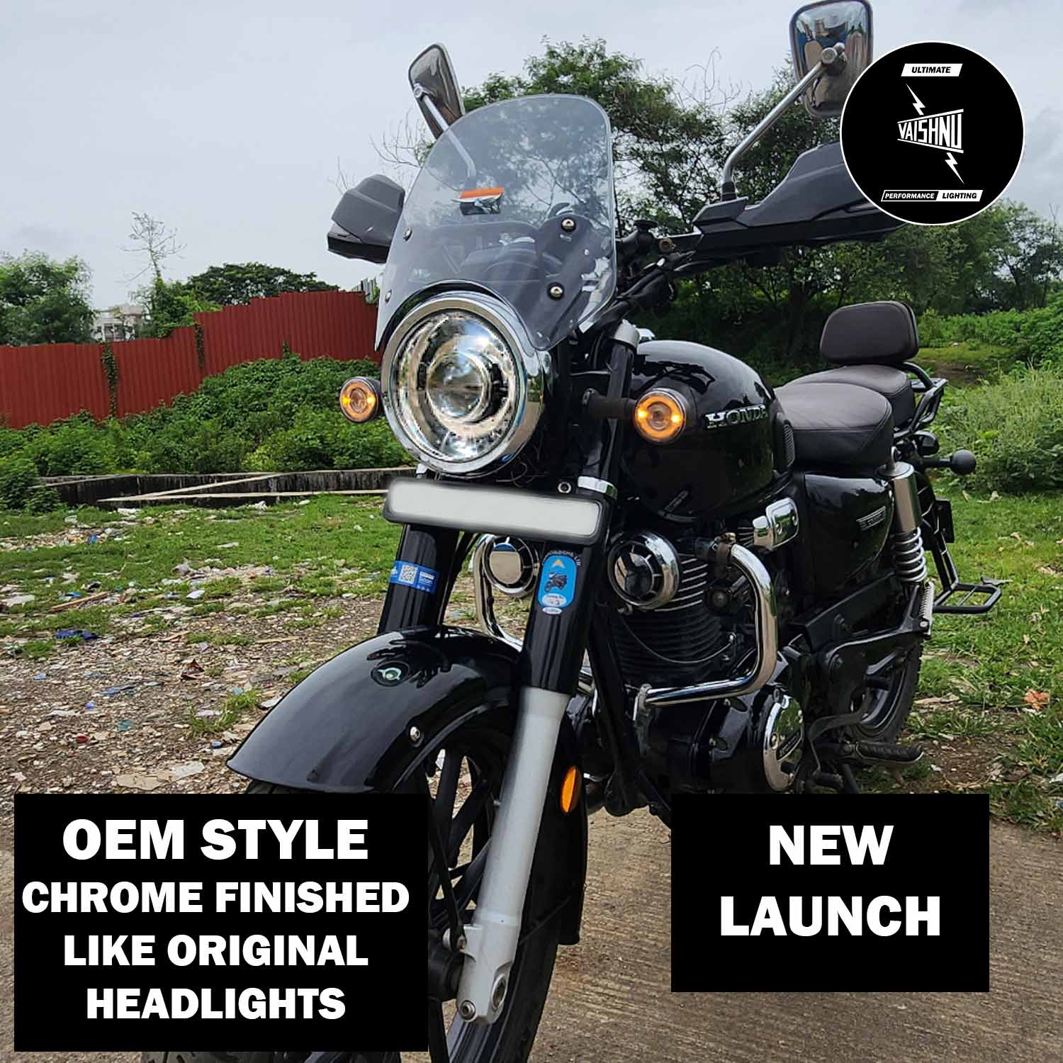 Vaishnu LED Touring Headlight For Honda CB 350 - Motodrift