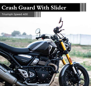 ZANA Crash Guard With Slider For Triumph Scrambler 400 X - Motodrift