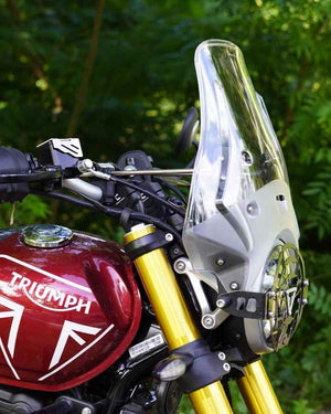 Carbon Racing Wanderer Premium Touring Windshield For Triumph Scrambler 400 X - Motodrift